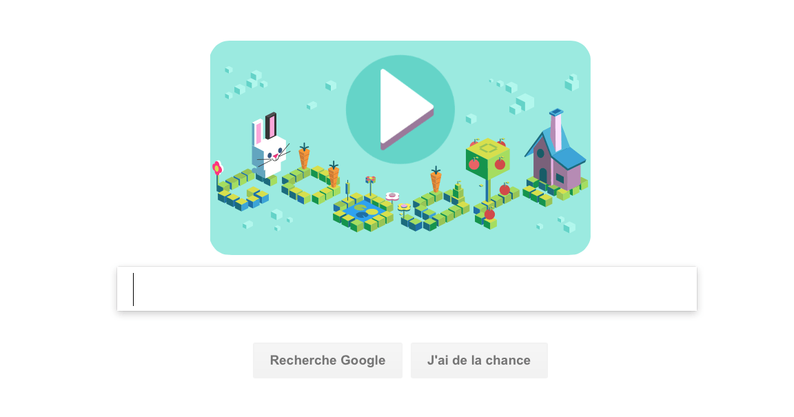 Mini programming game on the Google homepage