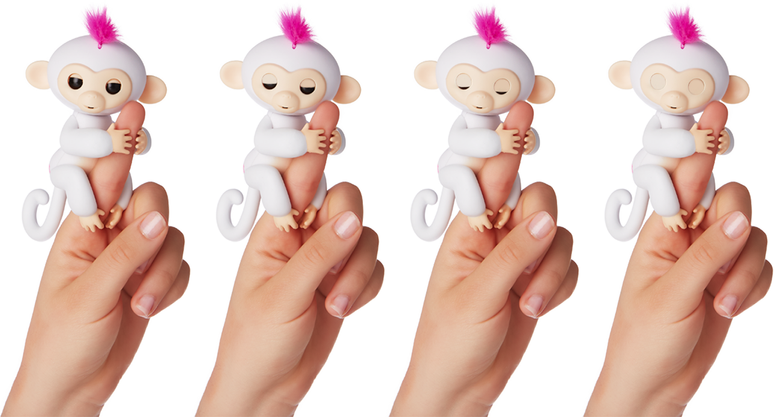 Fingerlings 2023 Nouveau bébé singe interactif réagit au toucher