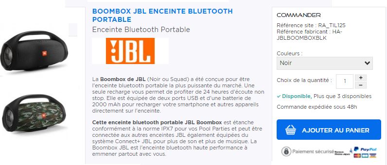Acheter JBL Boombox sur Robot Advance