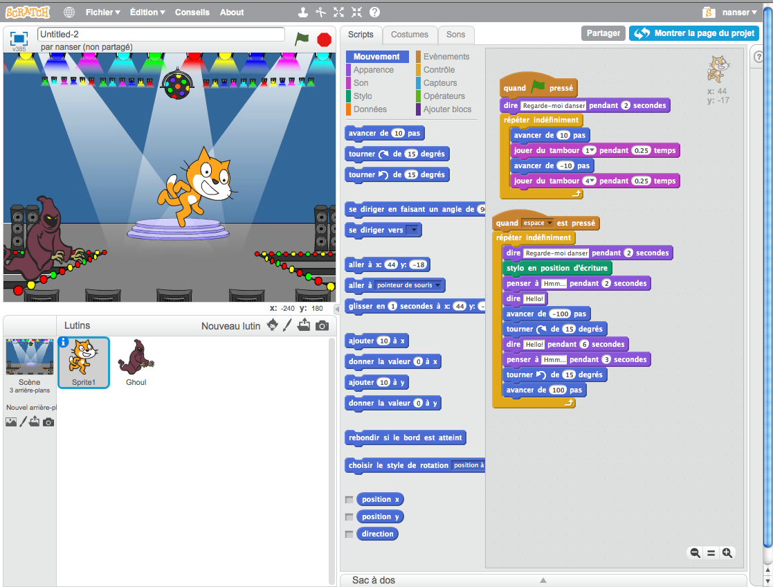 apprendre  programmer avec scratch