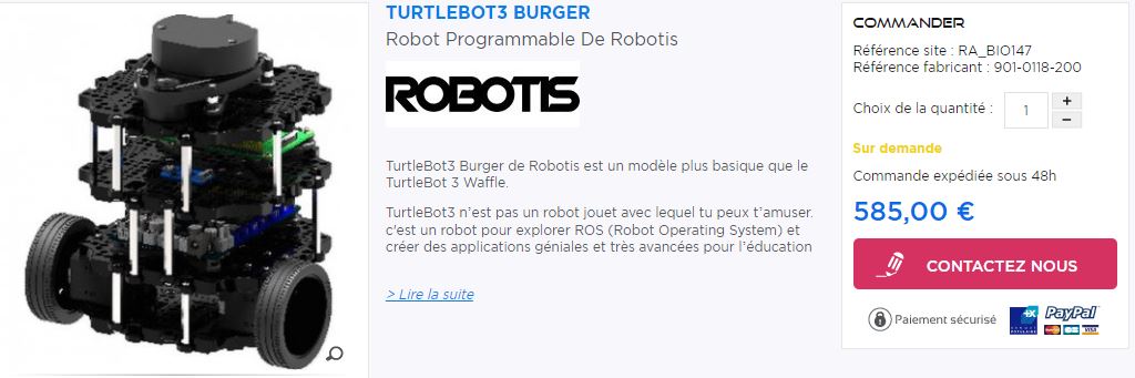 robot éducatif turtlebot3 burger