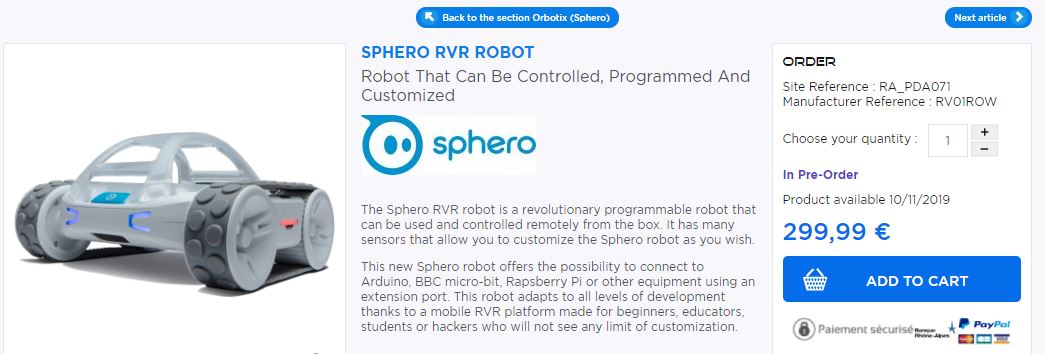Sphero RVR Robot Advance