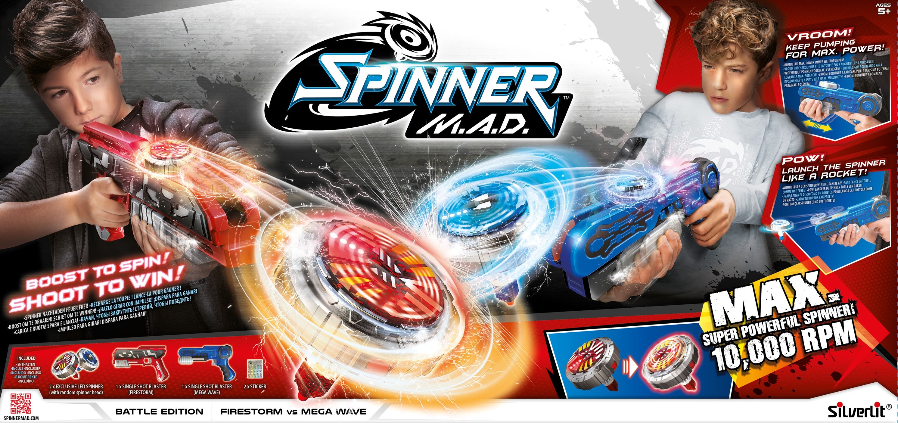 SPINNER MAD - Lanceur de Toupies avec pointeur laser - Advance