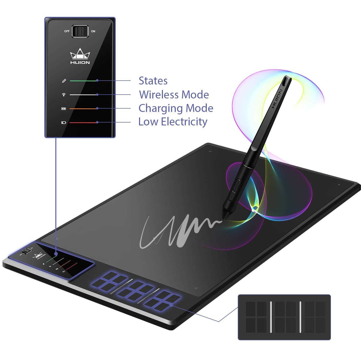 HUION WH1409 V2 tablette graphique